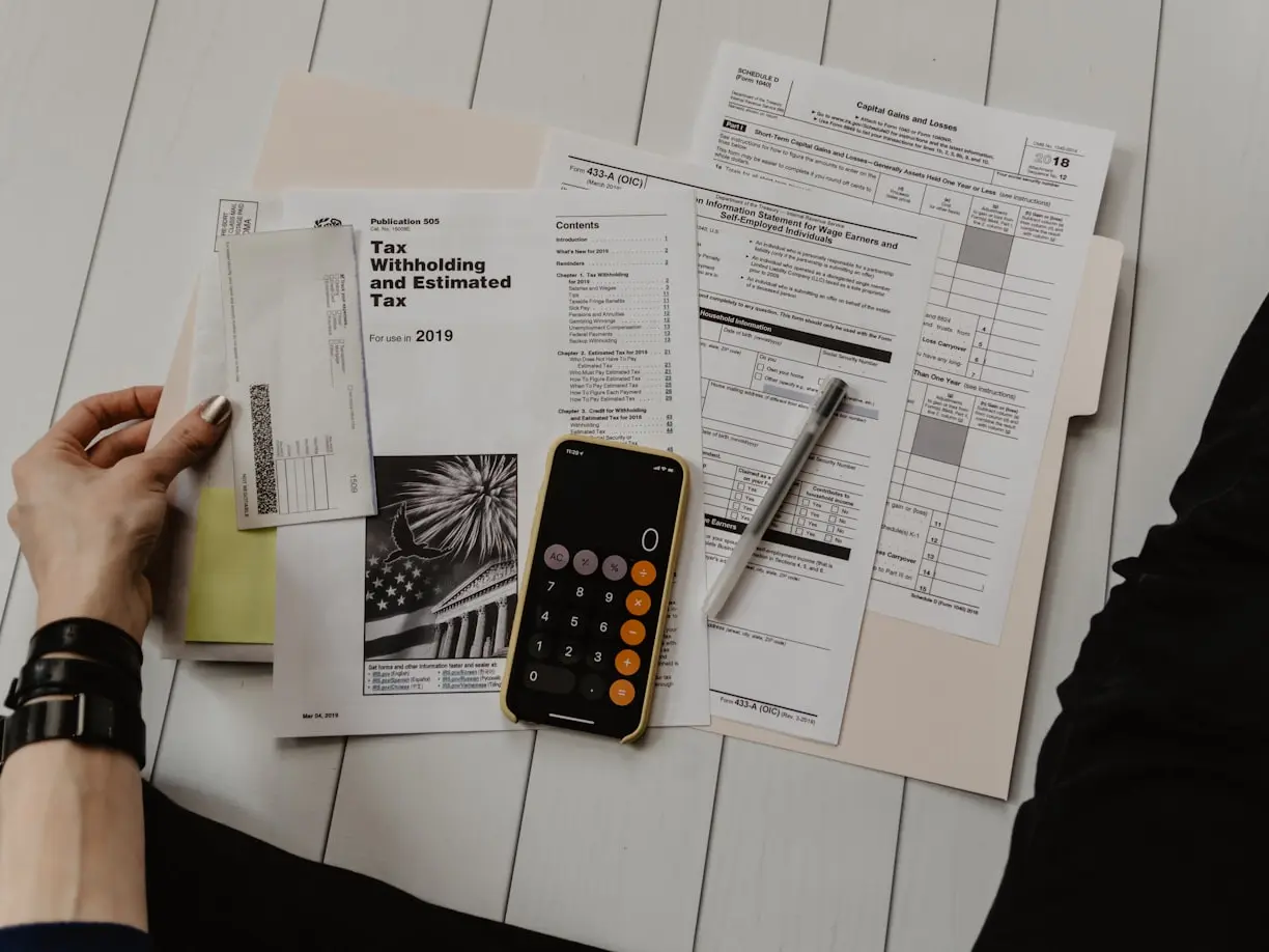 Sales tax paperwork for a vehicle purchase